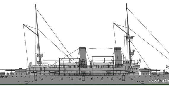 Корабль USS C-6 Olympia [Protecred Cruiser] (1892) - чертежи, габариты, рисунки